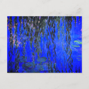 Carte Postale Monet Lys d'eau et Branches de saules de pleurs