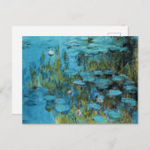 Carte Postale Monet - Lys d'Eau, Turquoise, (Devant / Derrière)