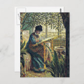 Carte Postale Monet - Madame Monet Brodering (Devant / Derrière)