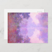 Carte Postale Monet - Misty Morning on the Seine, (Devant / Derrière)