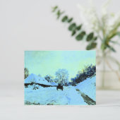 Carte Postale Monet - Panier sur la neige (Debout devant)