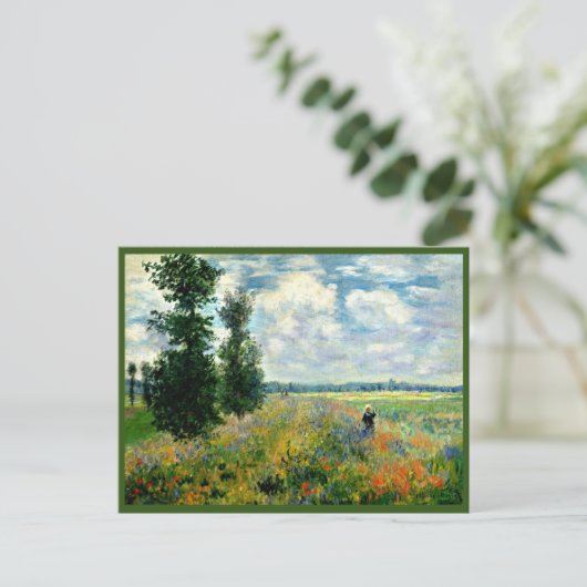 Carte Postale Monet peinture, Poppy Field, Argenteuil, (Debout devant)