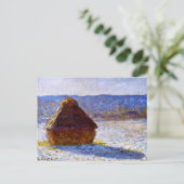 Carte Postale Monet - Pile de céréales le matin (Debout devant)