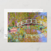 Carte Postale Monet - Pont dans le jardin de Monet (Devant / Derrière)