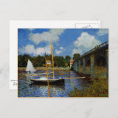 Carte Postale Monet - Pont routier à Argenteuil (Devant / Derrière)