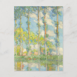 Carte Postale Monet Poplars Impressionnisme paysager Vintage