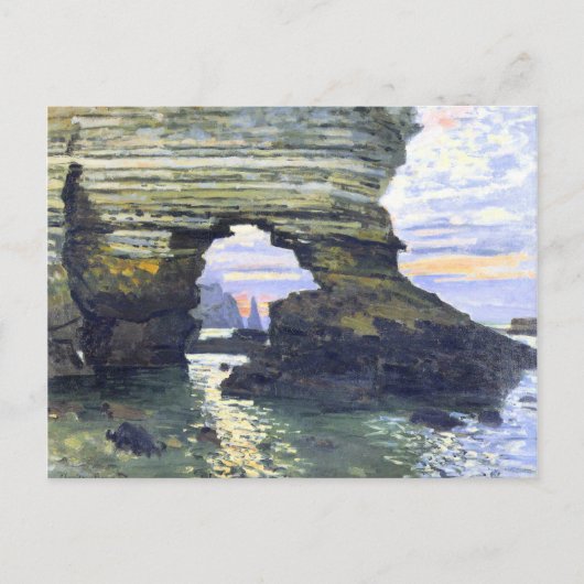 Carte Postale Monet - Port d'Montant Etretat, belle peinture (Devant)