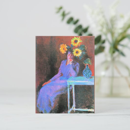 Carte Postale Monet - Portrait de Suzanne Hoschede (Debout devant)