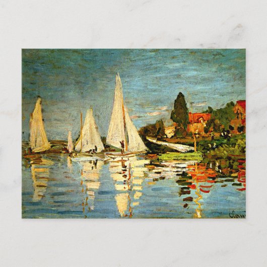 Carte Postale Monet, Regattas à Argenteuil (Devant)