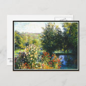 Carte Postale Monet - Roses dans le Jardin de Montgeron, art (Devant / Derrière)