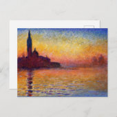 Carte Postale Monet - San Giorgio Maggiore à Dusk, (Devant / Derrière)