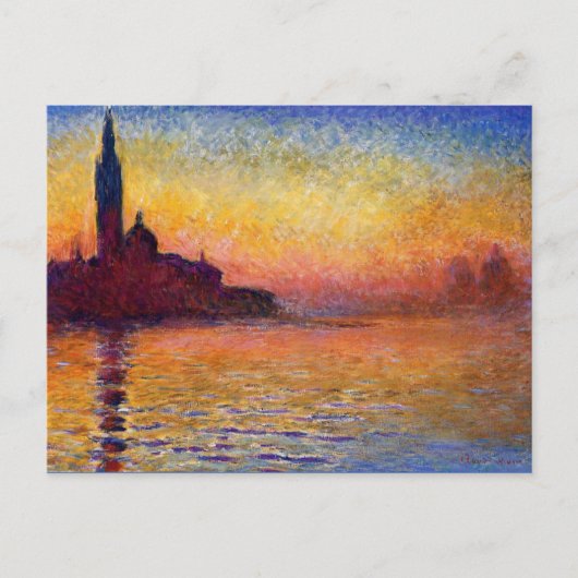 Carte Postale Monet - San Giorgio Maggiore à Dusk, (Devant)