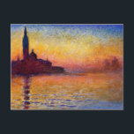 Carte Postale Monet - San Giorgio Maggiore à Dusk<br><div class="desc">Claude Monet célèbre peinture,  San Giorgio Maggiore à Dusk</div>