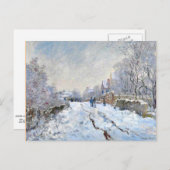 Carte Postale Monet - Scène de neige à Argenteuil (Devant / Derrière)