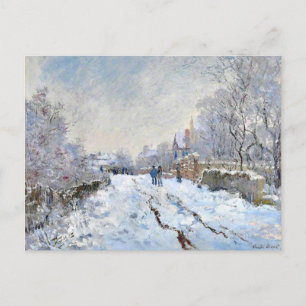 Carte Postale Monet - Scène de neige à Argenteuil