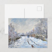 Carte Postale Monet - Scène de neige à Argenteuil (Devant / Derrière)