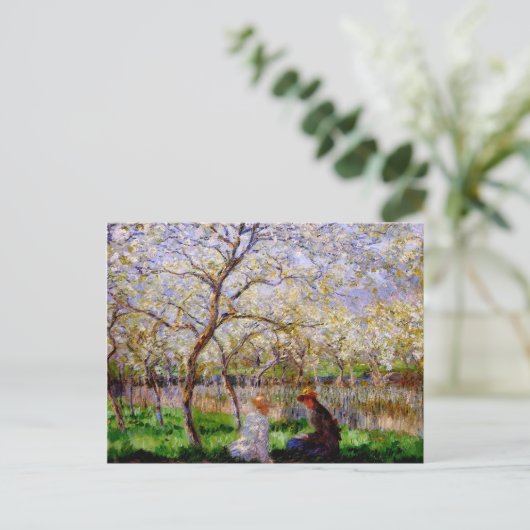 Carte Postale Monet - Springtime, peinture d'art (Debout devant)