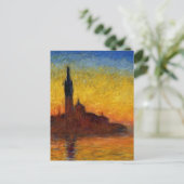 Carte Postale Monet Sunset Venise Coloré Impressionnisme Art (Debout devant)