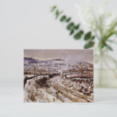 Carte Postale Monet - Train dans la neige à Argenteuil, (Debout devant)