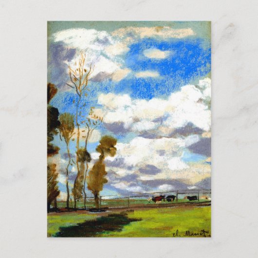 Carte Postale Monet - Trois vaches dans un pâturage (Devant)