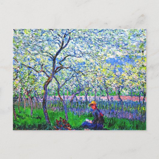 Carte Postale Monet - Un verger au printemps (Devant)