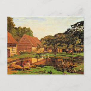 Carte Postale Monet - Une cour de ferme en Normandie,
