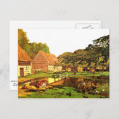 Carte Postale Monet - Une ferme en Normandie (Devant / Derrière)