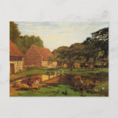 Carte Postale Monet - Une ferme en Normandie, l'art (Devant)