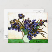 Carte Postale Monet - Vase avec Irises (Devant / Derrière)