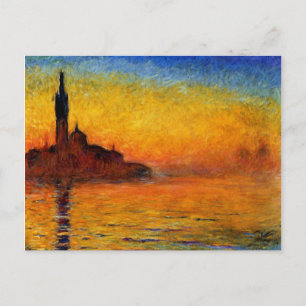 Carte Postale Monet - Venise au crépuscule