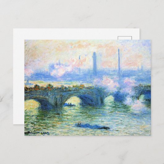 Carte Postale Monet - Waterloo Bridge, Londres, (Devant / Derrière)
