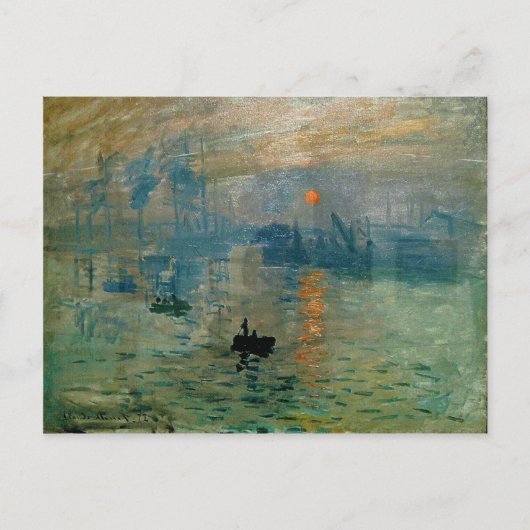 Carte Postale Monet's Impression Sunrise (soleil levant) - 1872 (Devant)