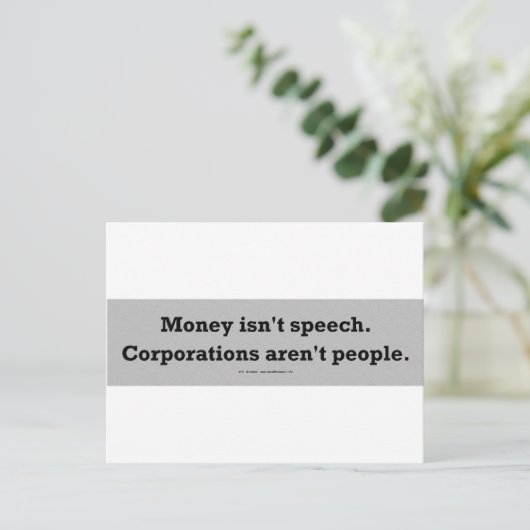 Carte Postale MoneySpeechCorpPersonne (Debout devant)