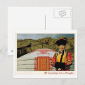 Carte Postale Mongolie costumes femmes (Devant / Derrière)