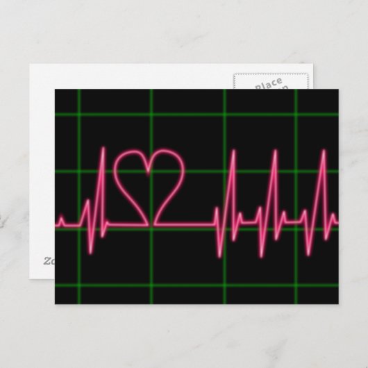 Carte postale Moniteur cardiaque (Devant / Derrière)
