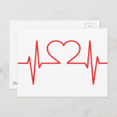 Carte Postale Moniteur d'impulsion cardiaque (Devant / Derrière)