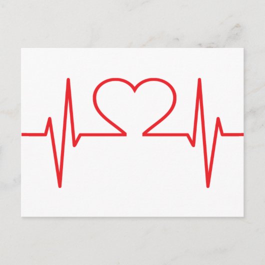 Carte Postale Moniteur d'impulsion cardiaque (Devant)