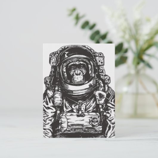 Carte Postale Monkey Astronaut (Debout devant)
