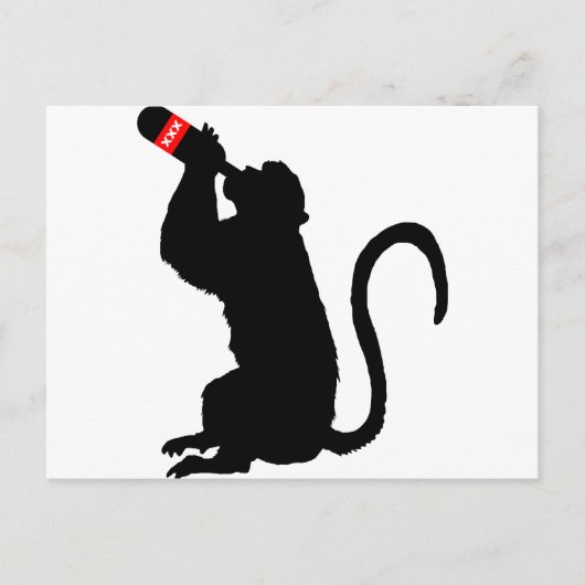 Carte Postale Monkey Booze (Devant)
