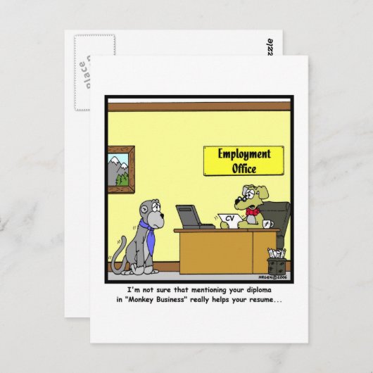 Carte Postale Monkey Business (Devant / Derrière)