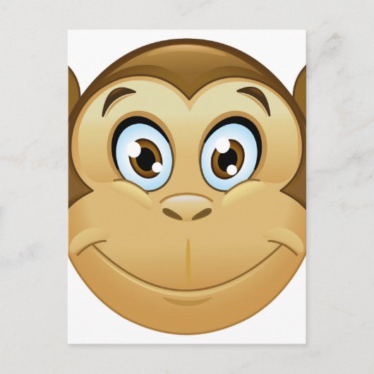 Carte Postale monkey emoji (Devant)