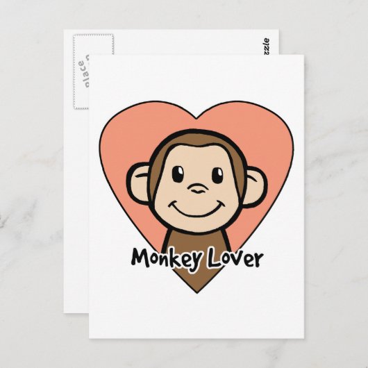 Carte Postale Monkey Lover (Devant / Derrière)