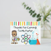 Carte Postale Monkey Mad Scientifique Anniversaire Merci (Debout devant)