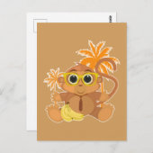 Carte Postale Monkey Nerd (Devant / Derrière)