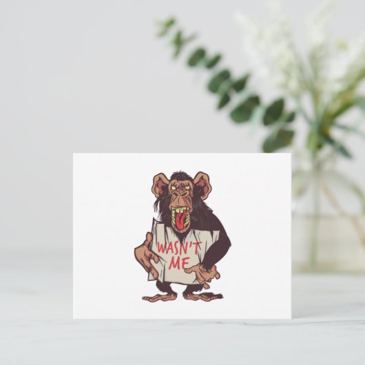 Carte Postale Monkey n'était pas moi (Debout devant)