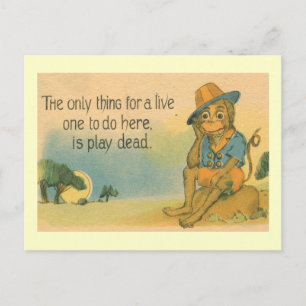 Carte Postale Monkey Plays Dead 1914 Comic Vintage