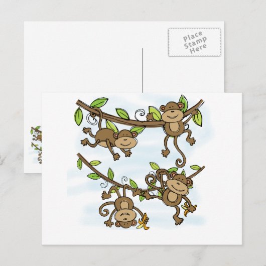 Carte Postale Monkey Shine (Devant / Derrière)