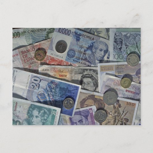 Carte Postale monnaie européenne (Devant)