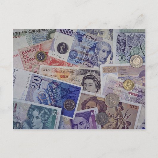 Carte Postale monnaie européenne (Devant)