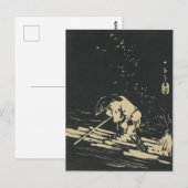 Carte Postale Monochrome japonais Ukiyo-e (Devant / Derrière)